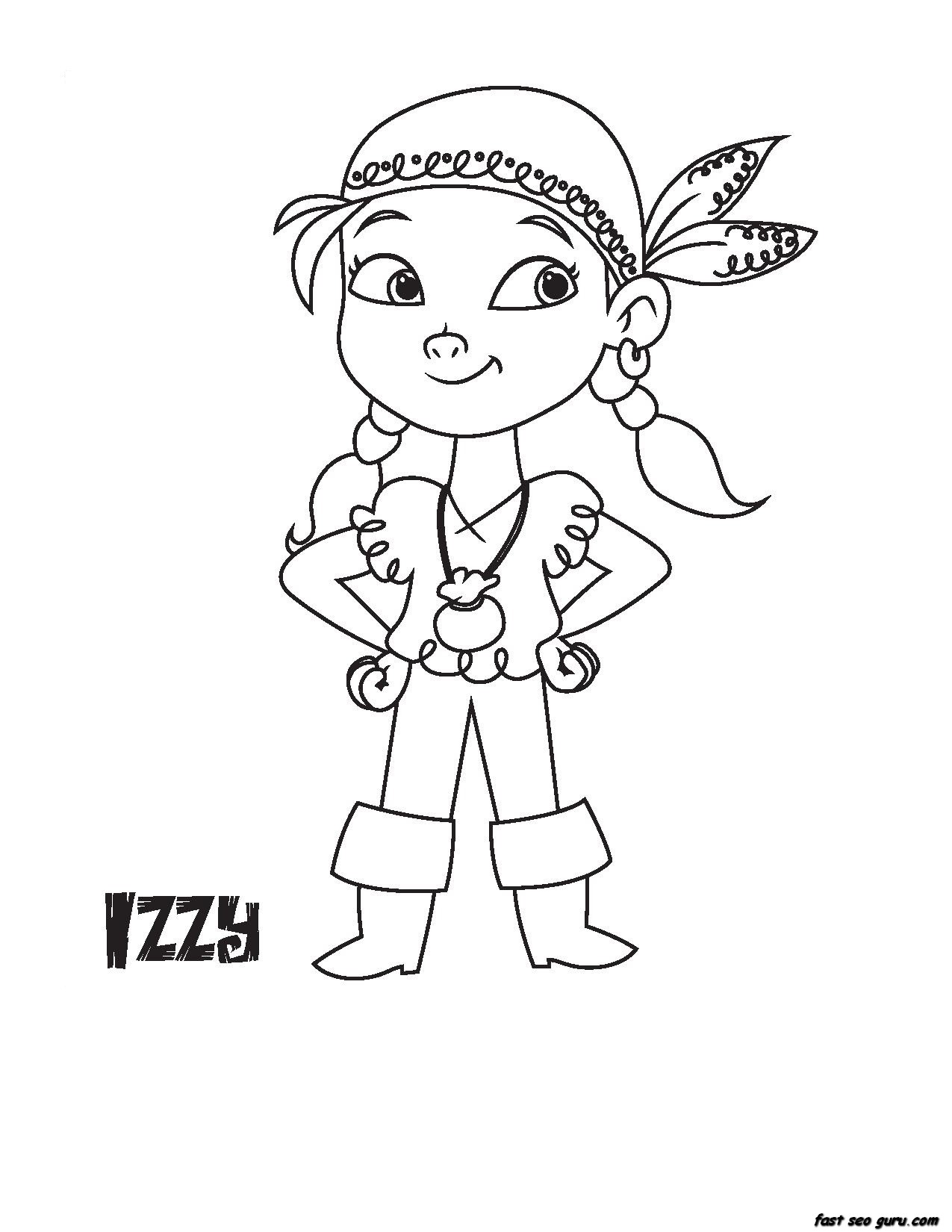 Printable Disney Junior Izzy coloring book pages